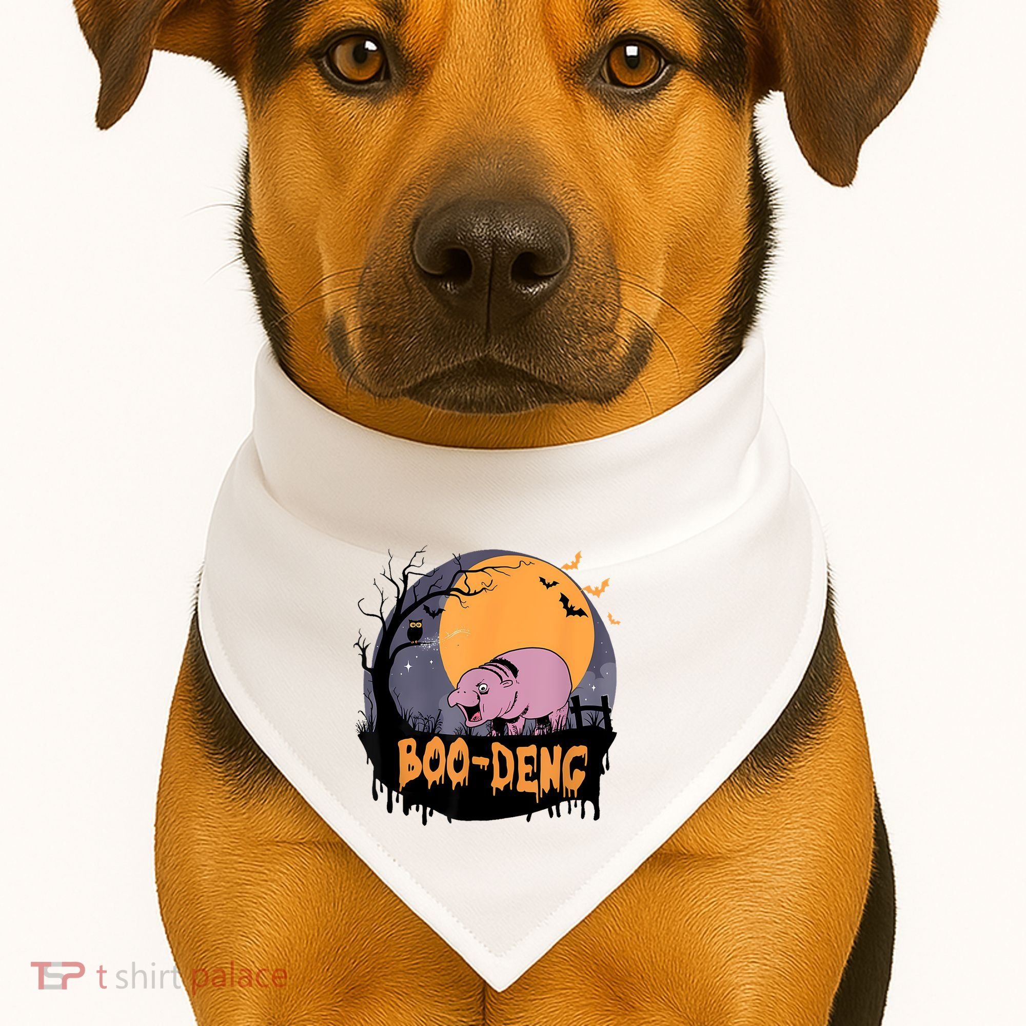 Moo Deng Halloween Boo Deng Halloween USA-Made Doggie Bandana