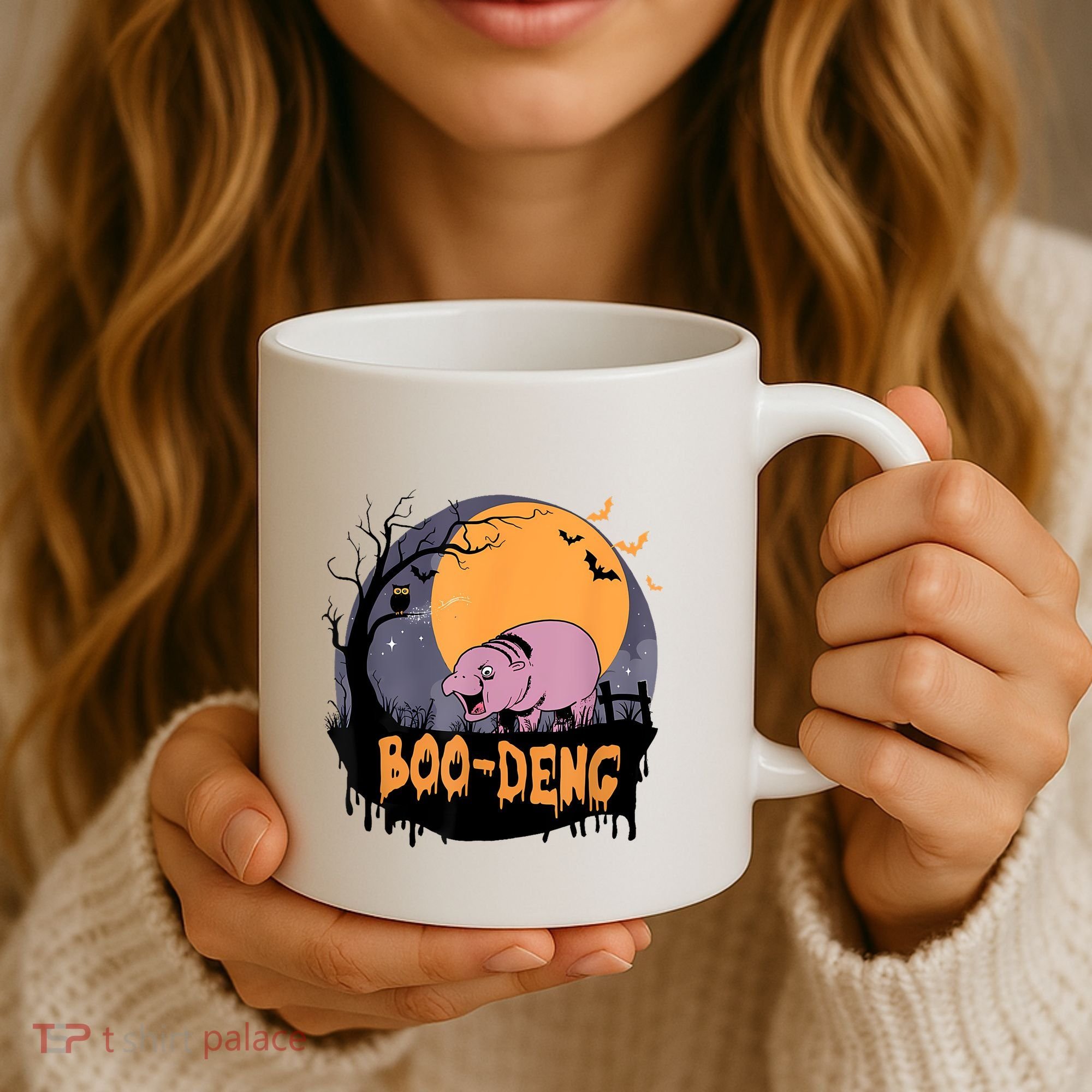 Moo Deng Halloween Boo Deng Halloween Coffee Mug