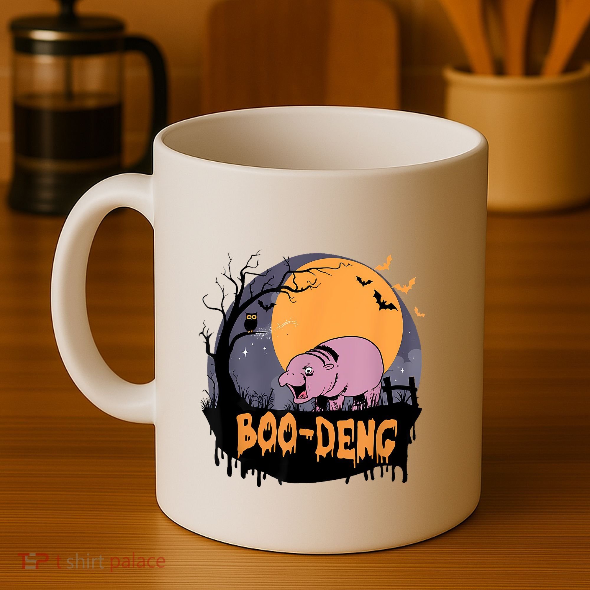 Moo Deng Halloween Boo Deng Halloween Coffee Mug