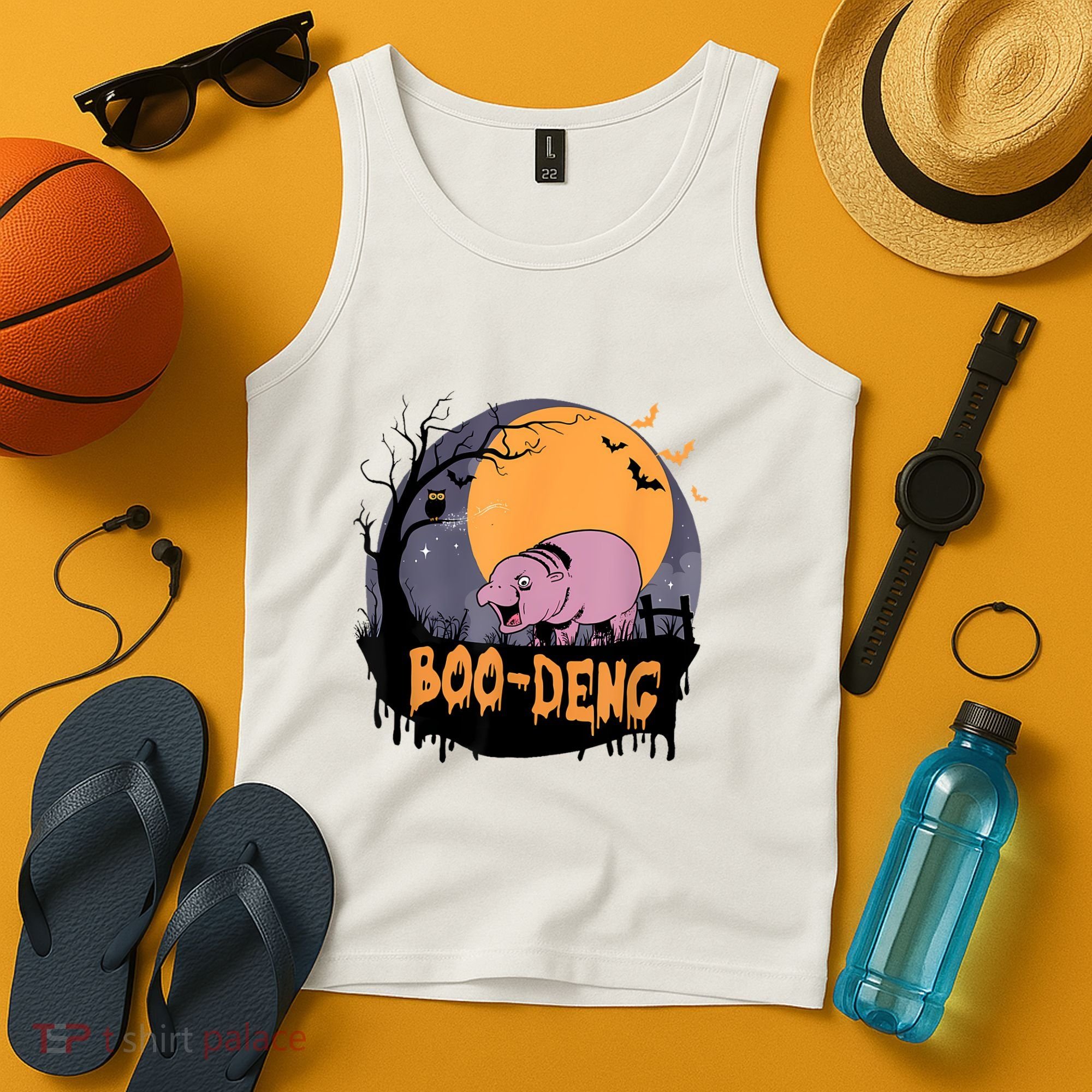 Moo Deng Halloween Boo Deng Halloween Tank Top
