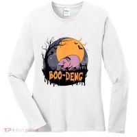 Moo Deng Halloween Boo Deng Halloween Women's Long Sleeve Shirt thumb 0