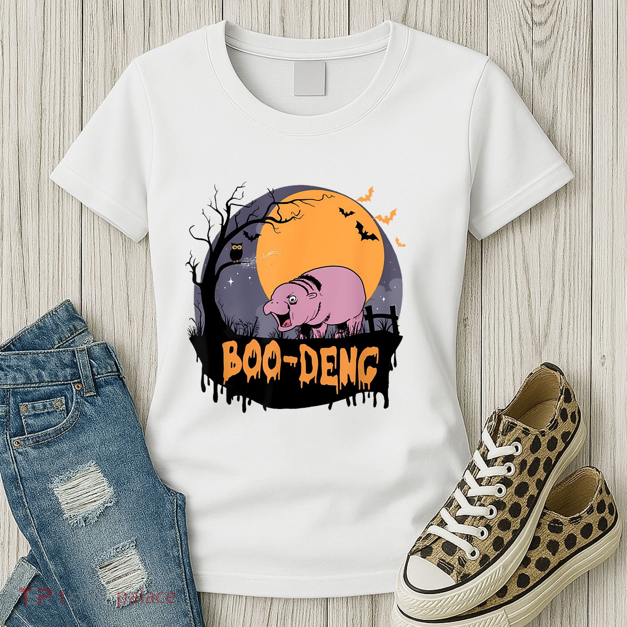 Moo Deng Halloween Boo Deng Halloween Women's T-Shirt