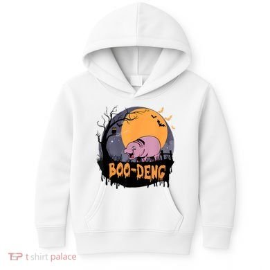 Moo Deng Halloween Boo Deng Halloween Kids Hoodie