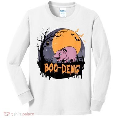 Moo Deng Halloween Boo Deng Halloween Kids Long Sleeve Shirt
