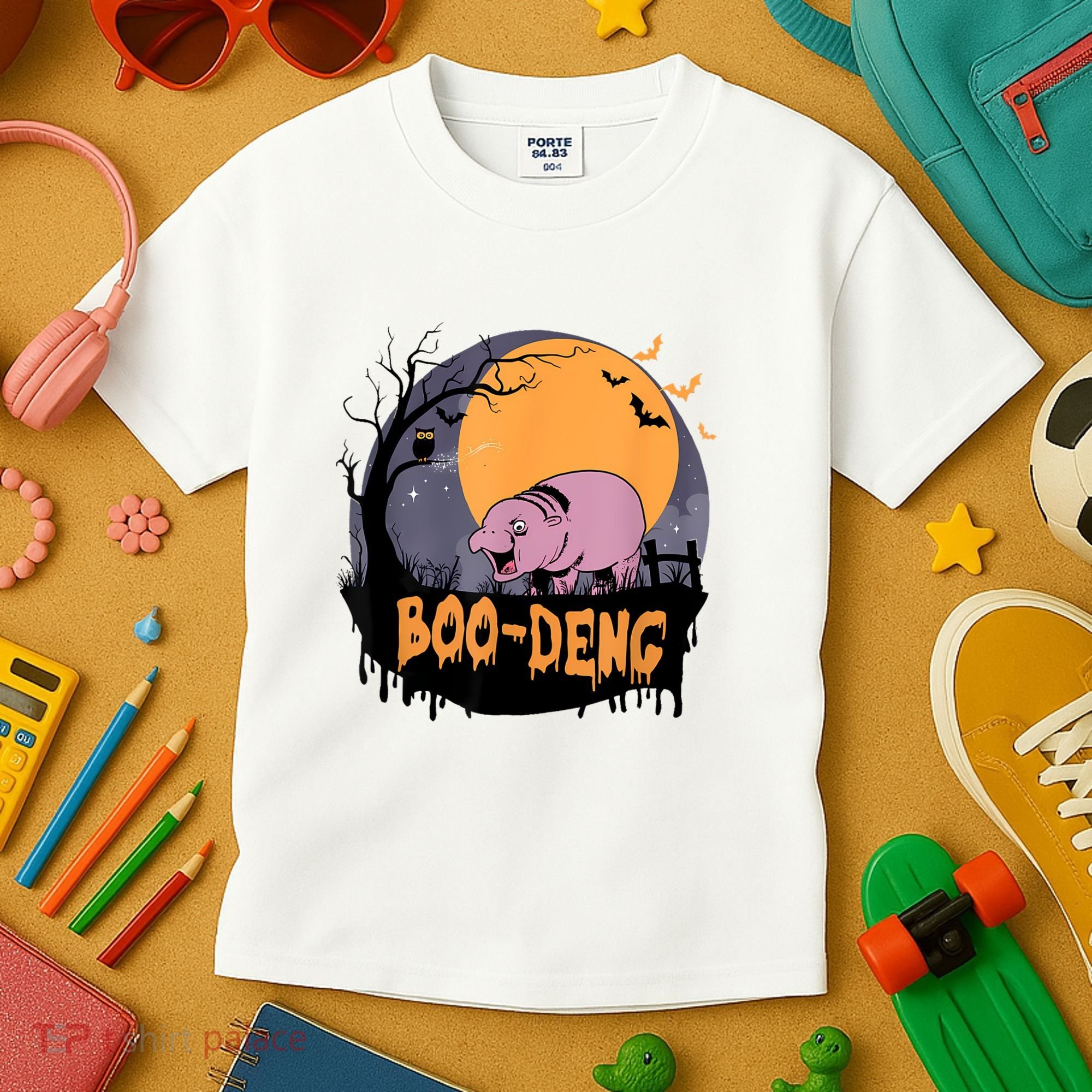 Moo Deng Halloween Boo Deng Halloween Kids T-Shirt