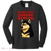 My Dog Hates Zohran Mamdani Kids Long Sleeve Shirt thumb 0