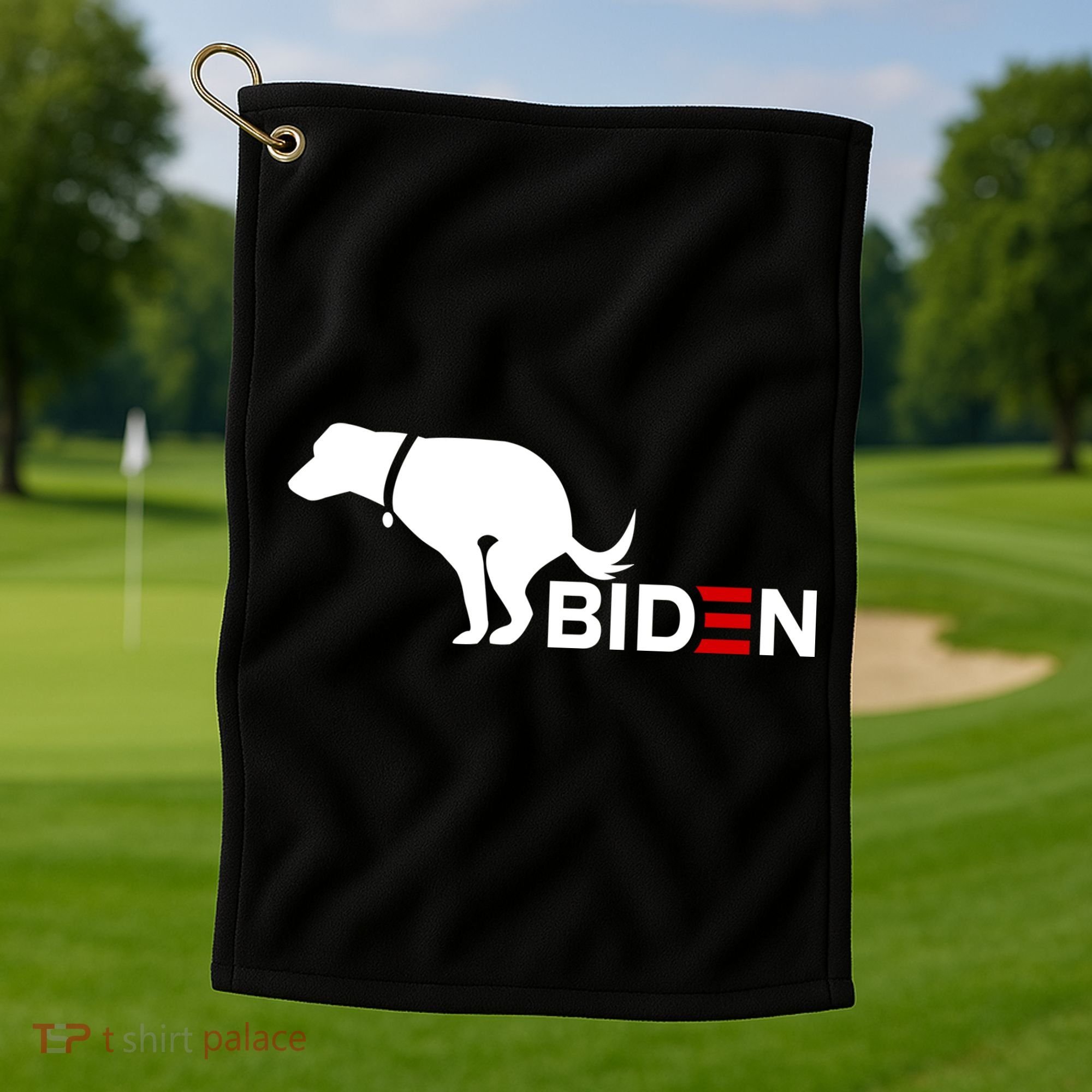 My Dog Hates Biden Funny Anti Biden Golf Towel