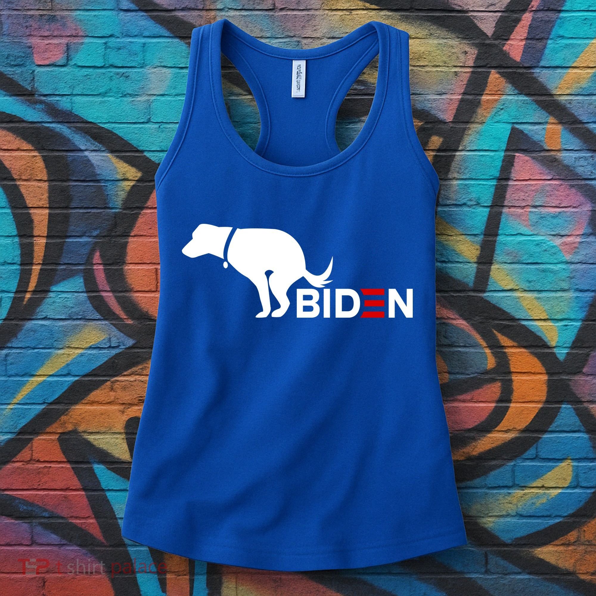My Dog Hates Biden Funny Anti Biden Women's Tank Top