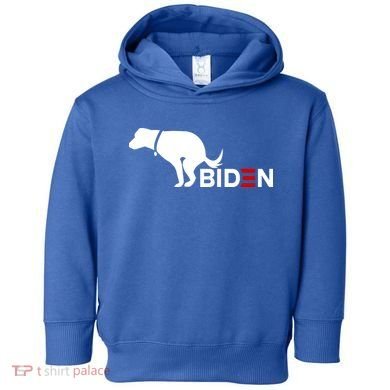 My Dog Hates Biden Funny Anti Biden Toddler Hoodie