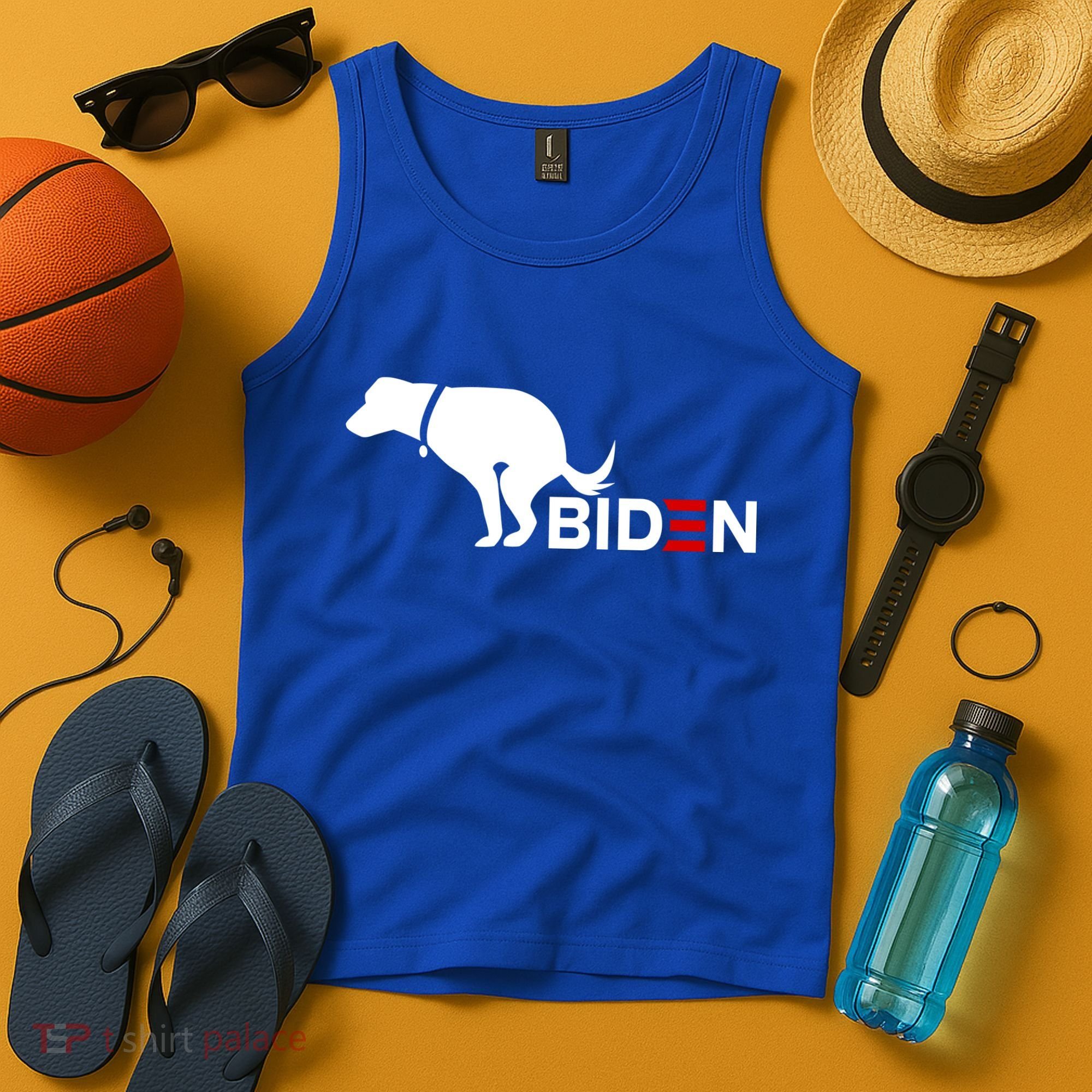 My Dog Hates Biden Funny Anti Biden Tank Top