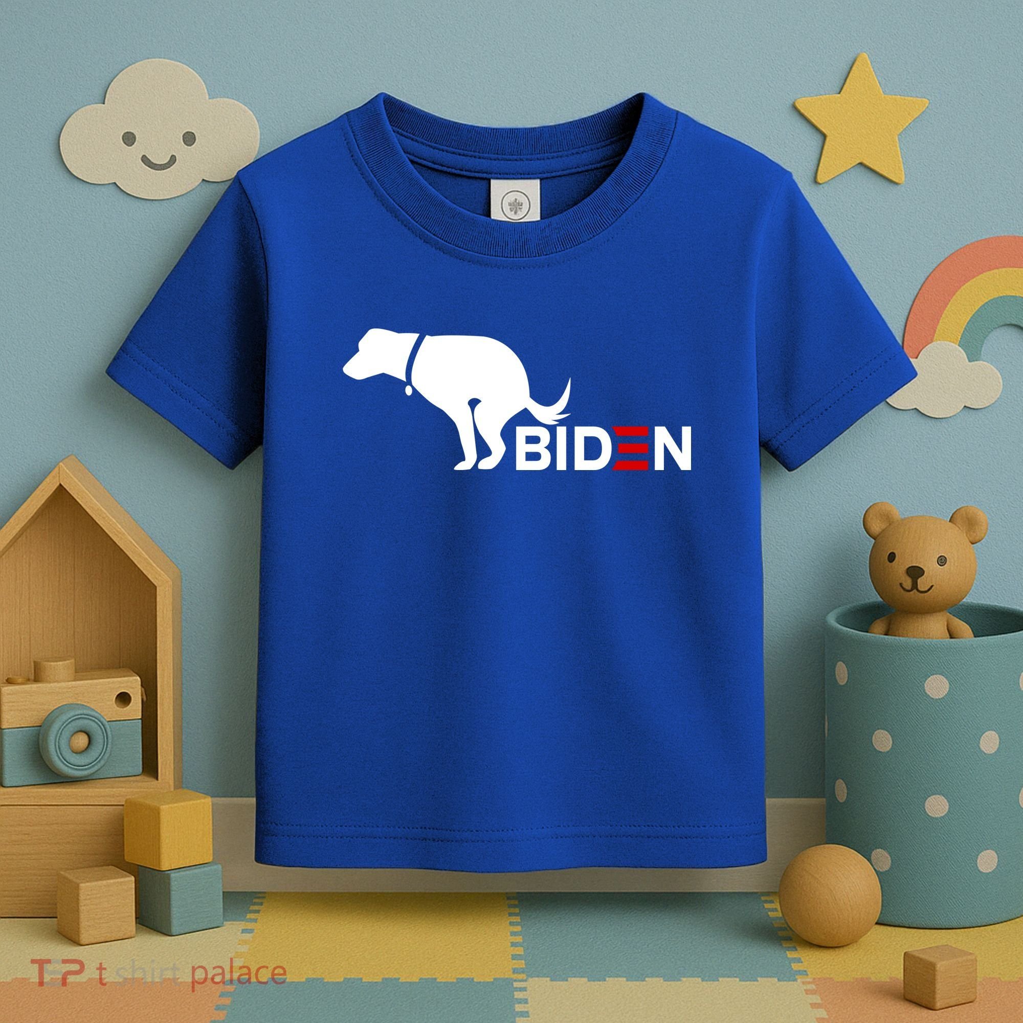 My Dog Hates Biden Funny Anti Biden Toddler T-Shirt