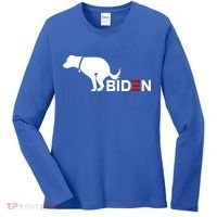 My Dog Hates Biden Funny Anti Biden Women's Long Sleeve Shirt thumb 0