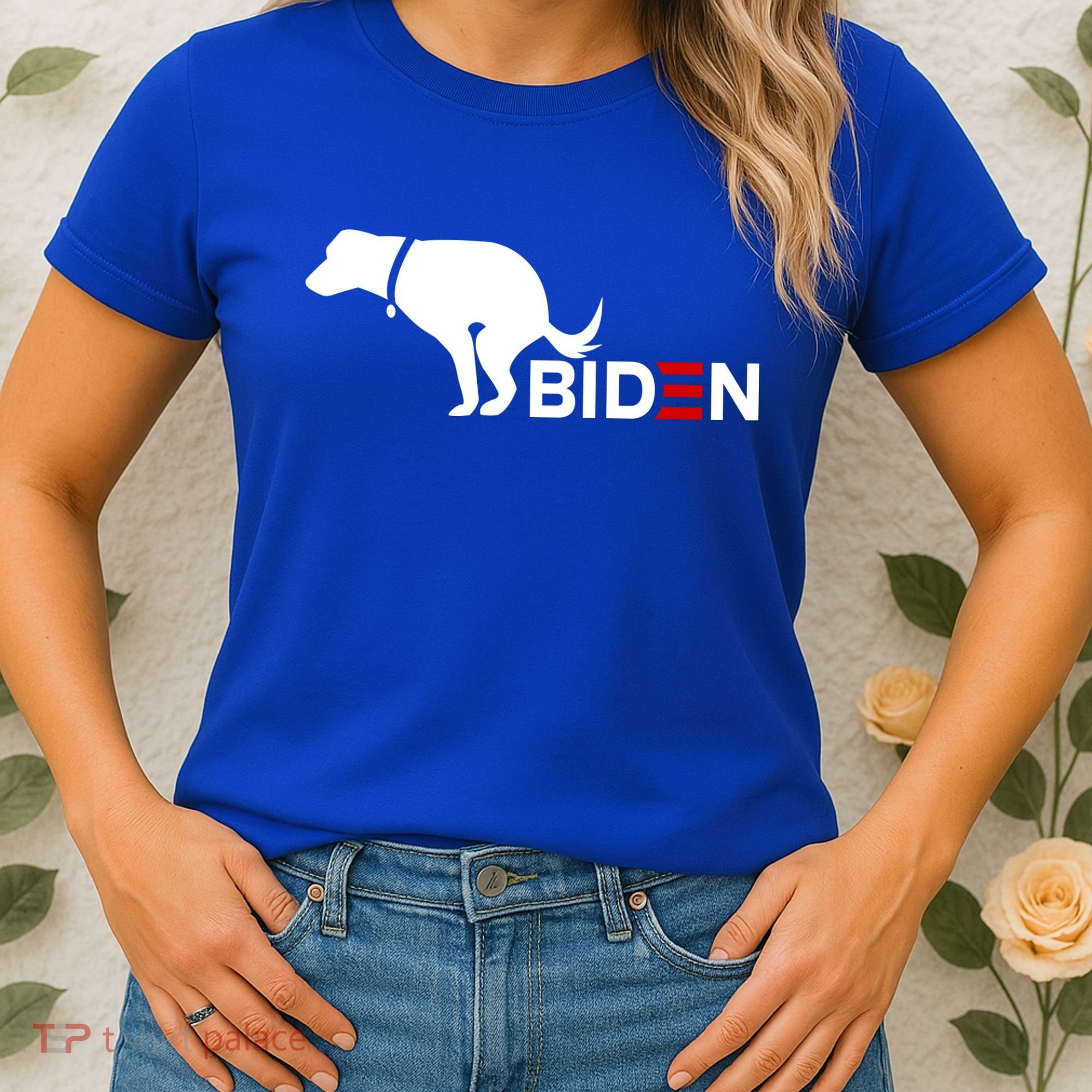 My Dog Hates Biden Funny Anti Biden Women's T-Shirt
