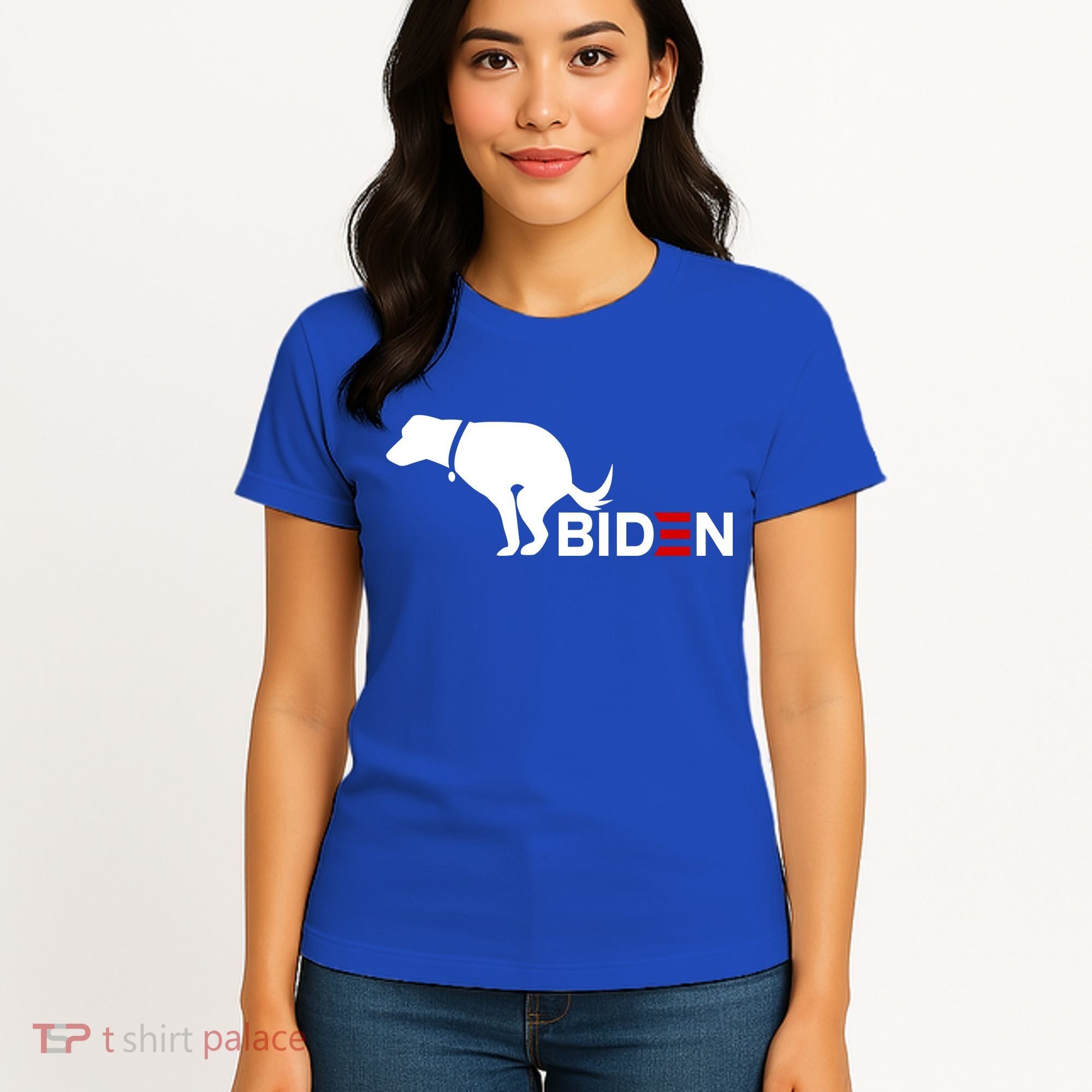 My Dog Hates Biden Funny Anti Biden Women's T-Shirt