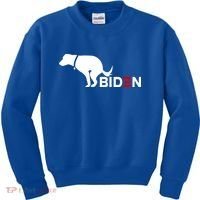 My Dog Hates Biden Funny Anti Biden Kids Sweatshirt thumb 0