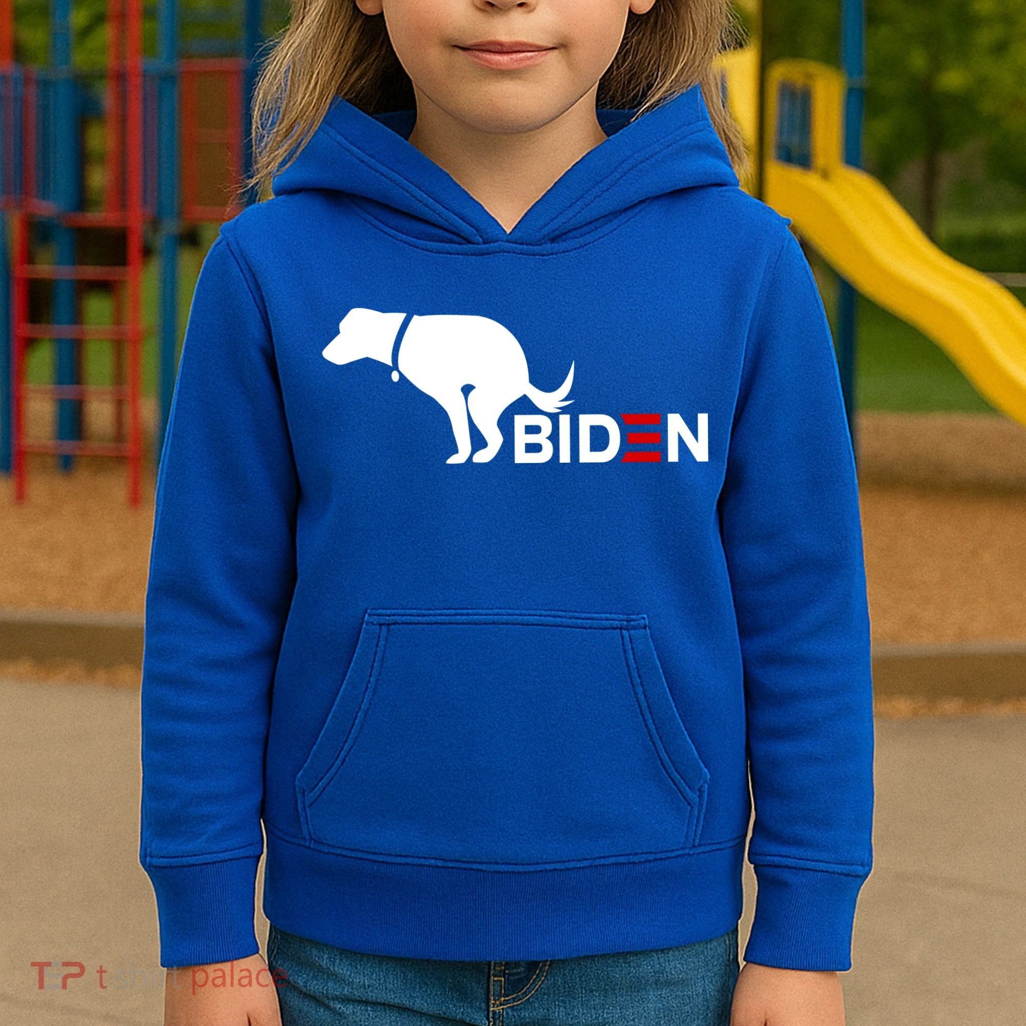 My Dog Hates Biden Funny Anti Biden Kids Hoodie