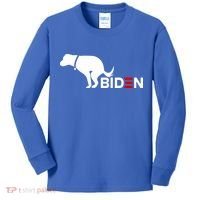 My Dog Hates Biden Funny Anti Biden Kids Long Sleeve Shirt thumb 0