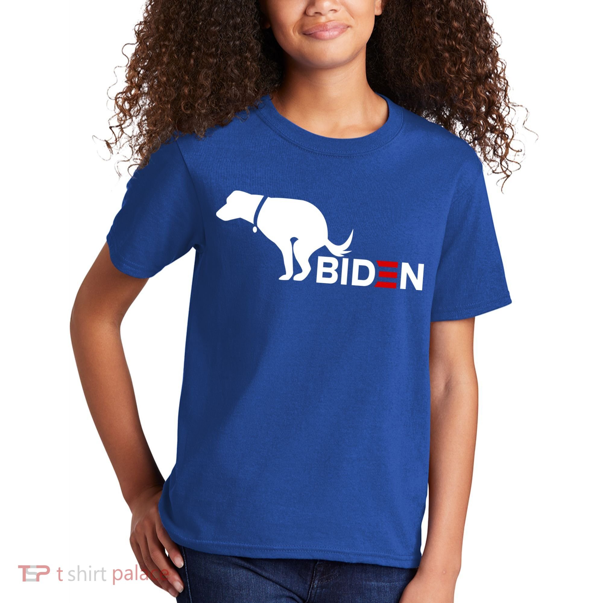 My Dog Hates Biden Funny Anti Biden Kids T-Shirt