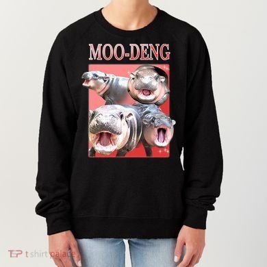 Moo Deng Hippo Meme Funny Women's Sweatshirt