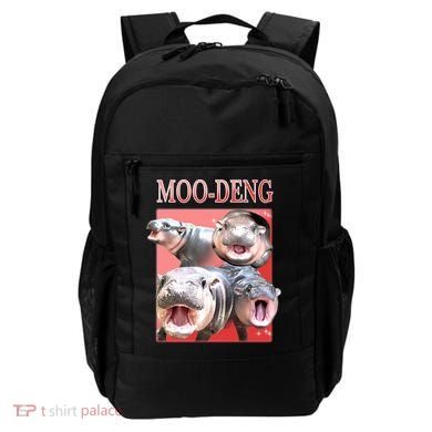 Moo Deng Hippo Meme Funny Backpack