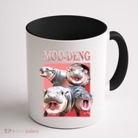 Moo Deng Hippo Meme Funny Coffee Mug thumb 1