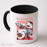 Moo Deng Hippo Meme Funny Coffee Mug thumb 0