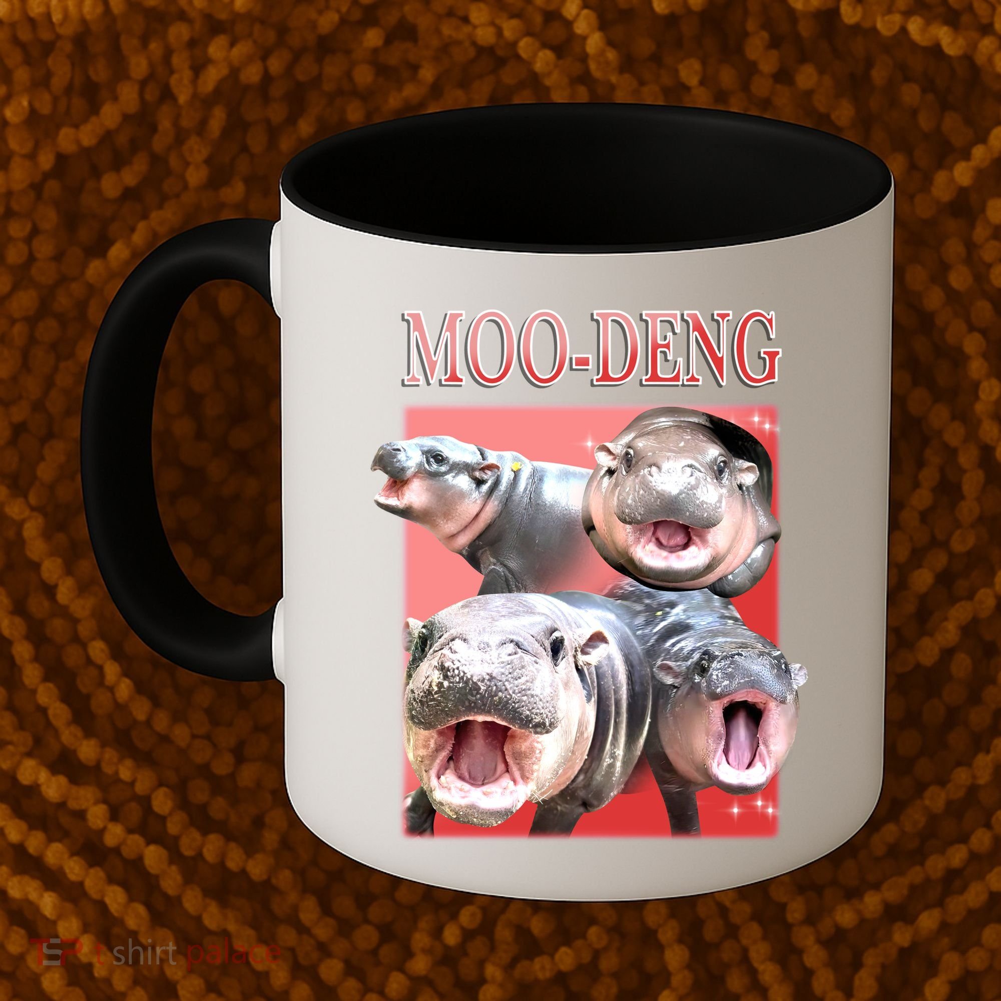 Moo Deng Hippo Meme Funny Coffee Mug