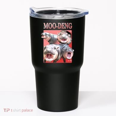 Moo Deng Hippo Meme Funny Tumbler