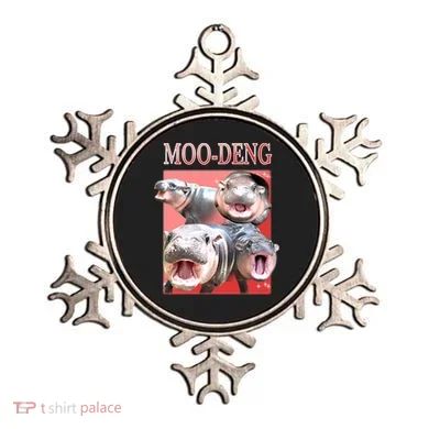Moo Deng Hippo Meme Funny Ornament