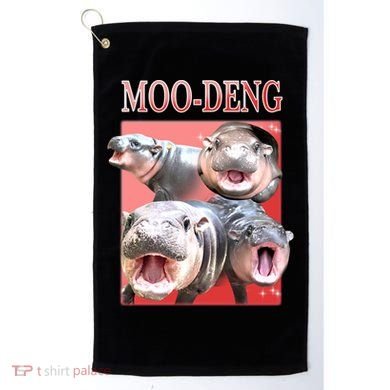 Moo Deng Hippo Meme Funny Golf Towel