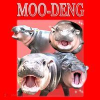Moo Deng Hippo Meme Funny Santa Hat thumb 1