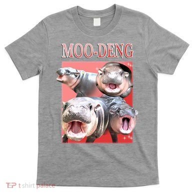 Moo Deng Hippo Meme Funny T-Shirt