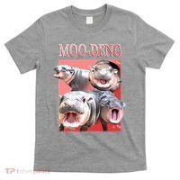 Moo Deng Hippo Meme Funny T-Shirt thumb 0
