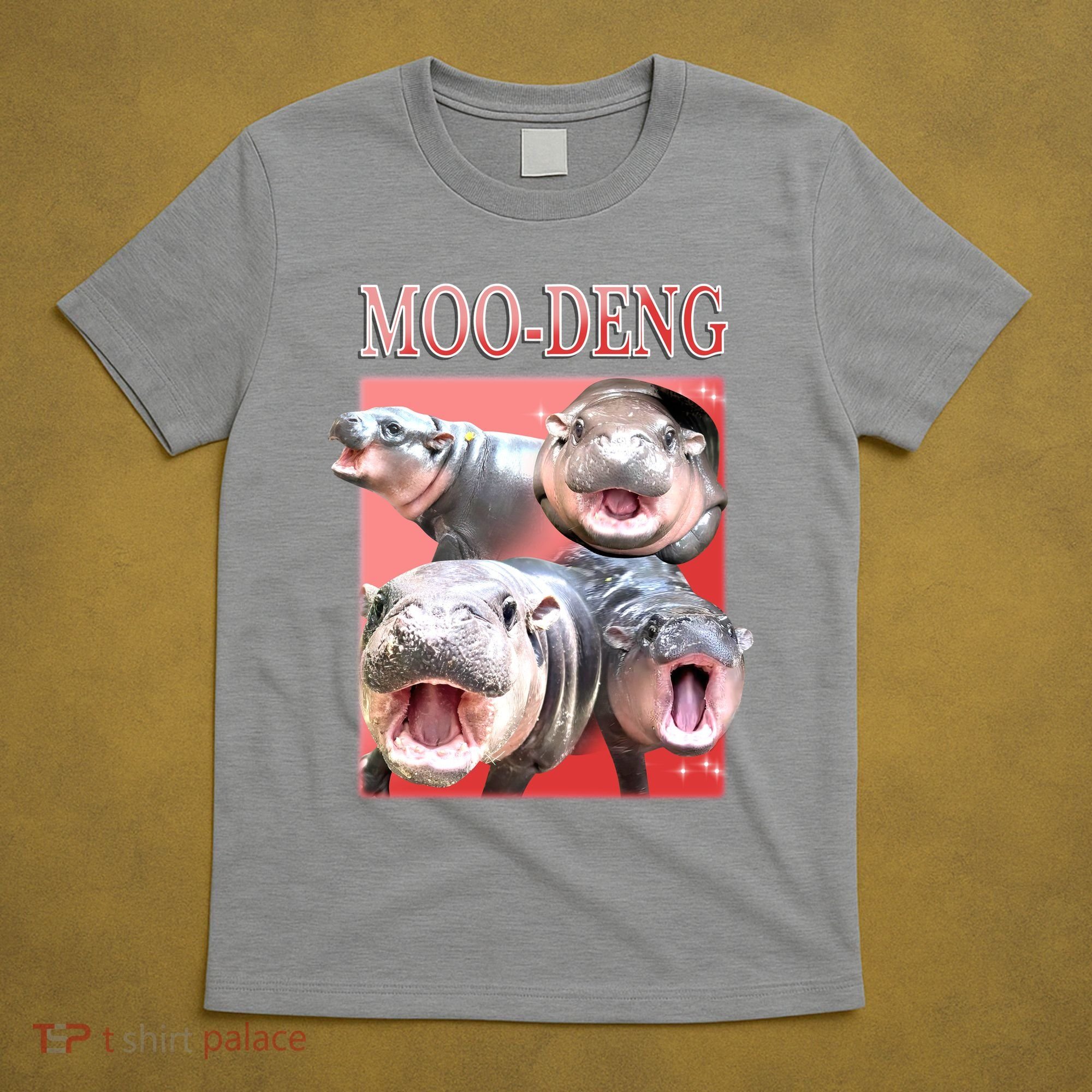 Moo Deng Hippo Meme Funny T-Shirt