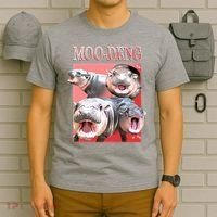 Moo Deng Hippo Meme Funny T-Shirt thumb 6