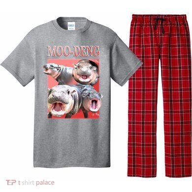 Moo Deng Hippo Meme Funny Pajama Set