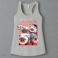 Moo Deng Hippo Meme Funny Women's Tank Top thumb 3