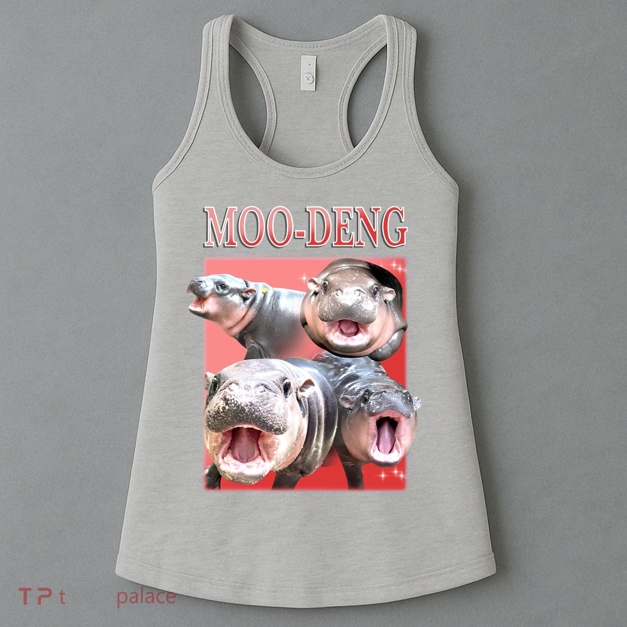 Moo Deng Hippo Meme Funny Women's Tank Top