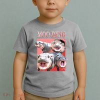 Moo Deng Hippo Meme Funny Toddler T-Shirt thumb 2