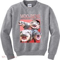 Moo Deng Hippo Meme Funny Kids Sweatshirt thumb 0