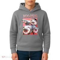 Moo Deng Hippo Meme Funny Kids Hoodie thumb 4
