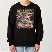 Moo Deng Hippo Meme Funny Animal Women's Sweatshirt thumb 0