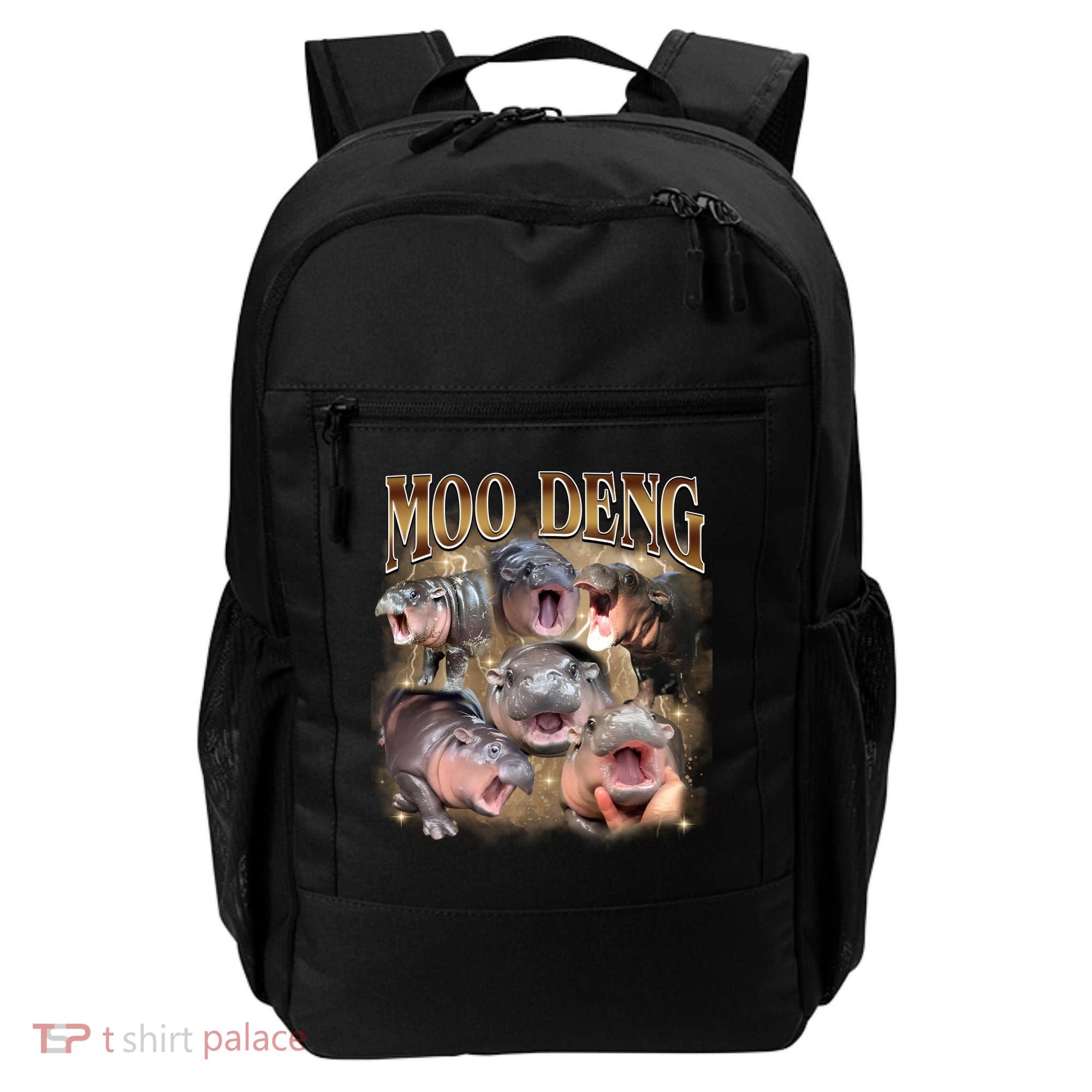 Moo Deng Hippo Meme Funny Animal Backpack