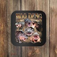 Moo Deng Hippo Meme Funny Animal Coaster thumb 0