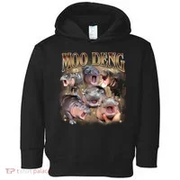 Moo Deng Hippo Meme Funny Animal Toddler Hoodie thumb 0