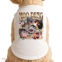 Moo Deng Hippo Meme Funny Animal Doggie Tank thumb 0