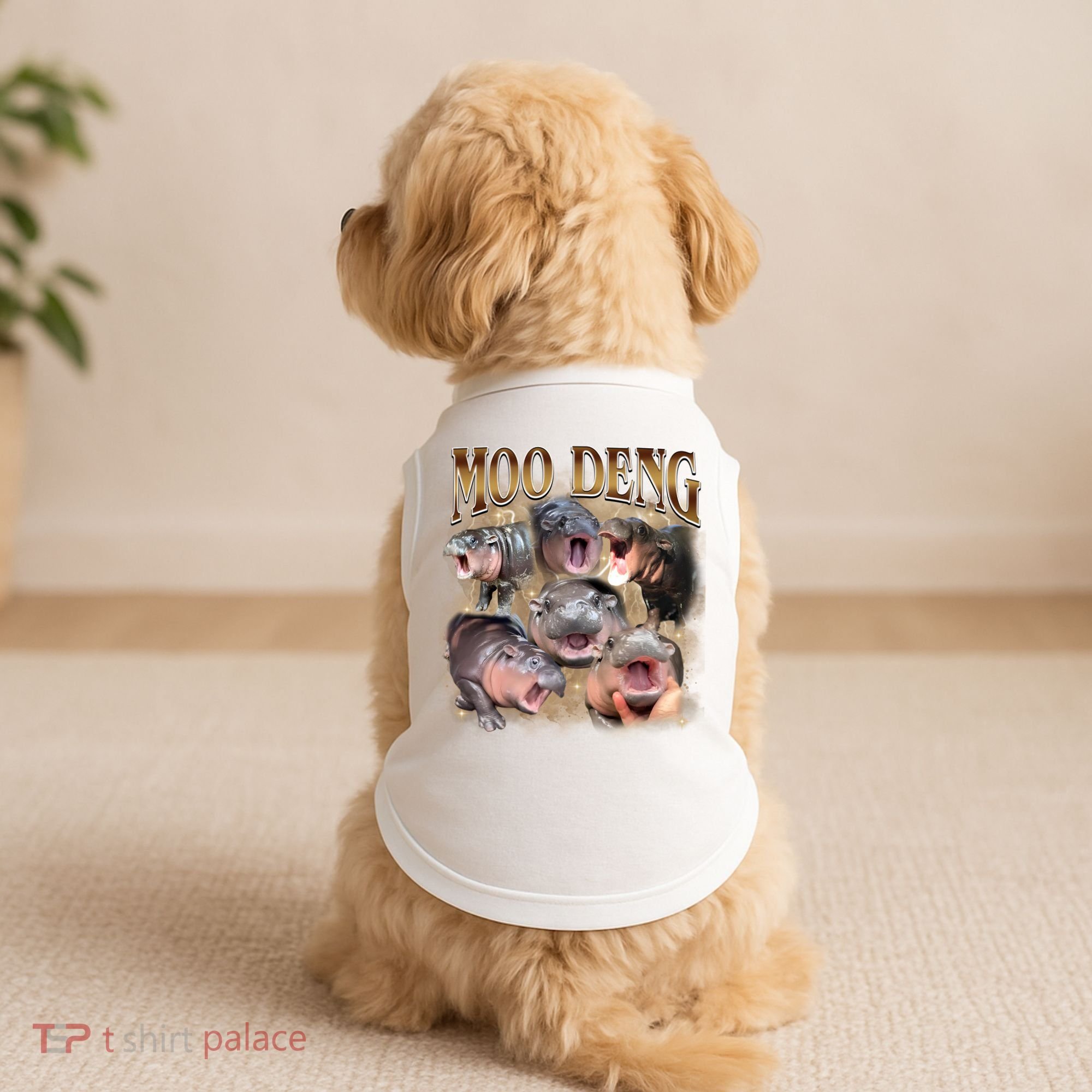 Moo Deng Hippo Meme Funny Animal Doggie Tank