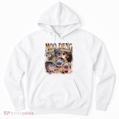 Moo Deng Hippo Meme Funny Animal Hoodie