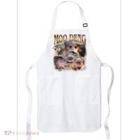 Moo Deng Hippo Meme Funny Animal Apron thumb 0