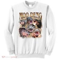 Moo Deng Hippo Meme Funny Animal Sweatshirt thumb 0
